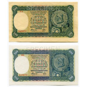 Slovakia 2 x 100 Korun 1940 Specimen