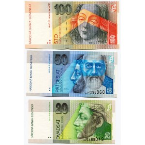 Slovakia 20, 50, 100 Korun 1993