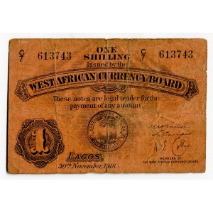 British West Africa 1 Shilling 1918