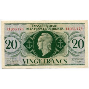 French Equatorial Africa 20 Francs 1944 (ND)