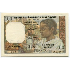 Madagascar 100 Francs 1961