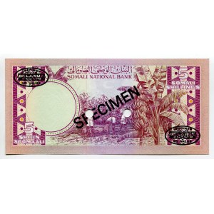 Somalia 5 Shillings 1975 Specimen