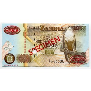 Zambia 500 Kwacha 1992 Specimen