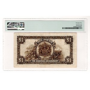 Bahamas 1 Pound 1919 (1930) (ND) PMG 25