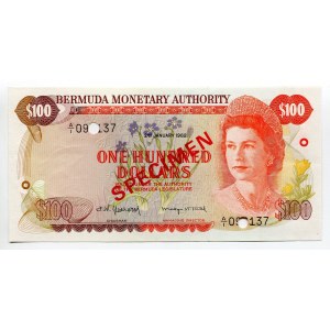 Bermuda 100 Dollars 1982 Specimen