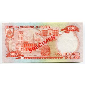 Bermuda 100 Dollars 1982 Specimen