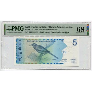 Netherlands Antilles 5 Gulden 1986 PMG 68 EPQ
