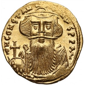 Constans II (AD 641-668), AV Solidus, Constantinople mint, 3rd officina, struck circa AD 651-654