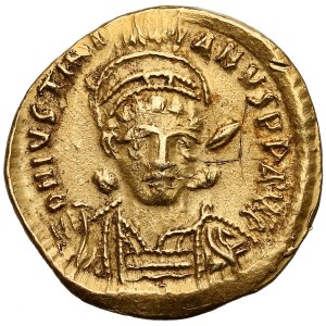 Justinian (AD 527-565), AV Solidus, Constantinople mint, 4th officina