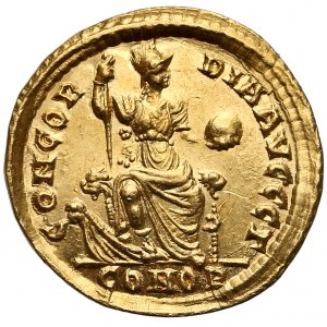 Valentinian II (AD 375-392), AV Solidus, Constantinople mint, 3rd officina, circa AD 383-388