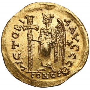 Zeno (Eastern Roman Emperor, second regin AD 476-491), AV Solidus, Constantinople mint, 9th officina