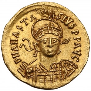 Anastasius I (AD 491-518), AV Solidus, Constantinople mint, 3rd officina