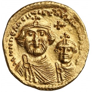 Heraclius and Heraclius Constantine (613-641), AV Solidus, Constantinople mint, 4th officina, struck circa AD 616-625