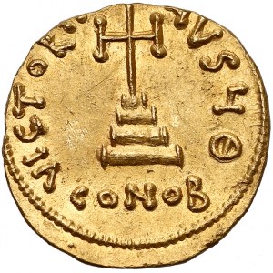 Tiberius III (AD 698-705), AV Solidus, Constantinople mint, 9th officina