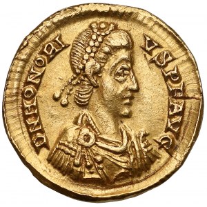 Honorius as Western Roman Emperor (AD 395-423), AV Solidus, Rome mint, circa AD 404-408