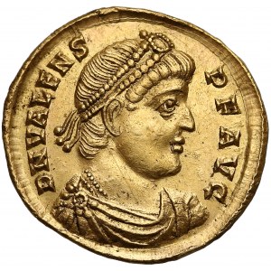 Walens (364-378), Solid - cesarz z chrystogramem