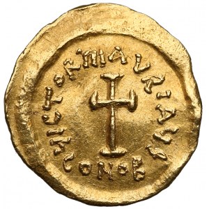 Maurice Tiberius (AD 582-602), AV Tremissis, Constantinople mint, 6th officina