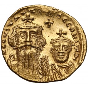 Konstans II i Konstantyn IV (641-668), Solid - krzyż
