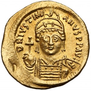 Justinian (AD 527-565), AV Solidus, Constantinople mint, 6th officina