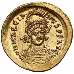 Marcian (Eastern Roman Emperor AD 450-457), AV Solidus, Constantinople mint, 9th officina
