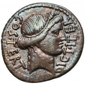 Julius Cesar (47-44 BC), Denarius, uncertain mint (Utica ?), struck January-April 46 BC. 