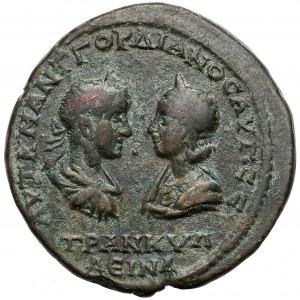 Gordian III (238-244) i Trankwilina, Tomis, 5 Assaria - rzadki wariant