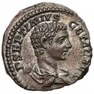 Geta (jako Cezar 198-209), Denar - konsul po raz drugi