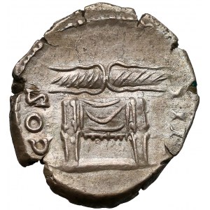 Antoninus Pius (138-161), Denar - grom nad tronem