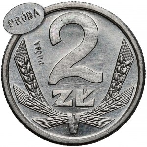 Próba ALUMINIUM 2 złote 1989 - 1 z 10 sztuk