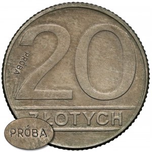 Próba MIEDZIONIKIEL 20 złotych 1989 - b. rzadka