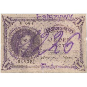Falsyfikat z epoki 1 złoty 1919