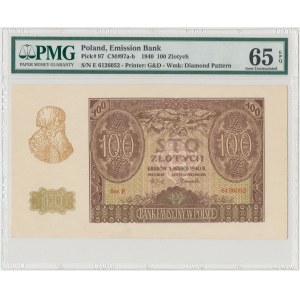 100 złotych 1940 - E - PMG 65 EPQ