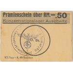 Auschwitz / Oświęcim, Obóz koncentracyjny, Bon premiowy 0.50 Reichsmark 1944 - PMG 53