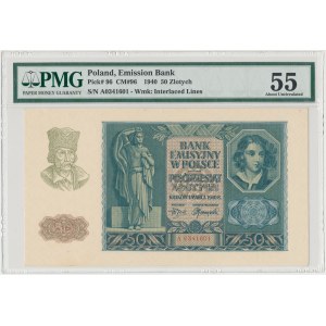 50 złotych 1940 - A - PMG 55