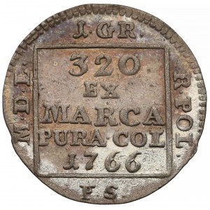 Poniatowski, Fałszerstwo PRUSKIE Grosza srebrnego 1766 F.S. 