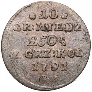 Poniatowski, 10 groszy 1791 E.B.