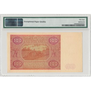 100 złotych 1946 - C - mała litera - PMG 58 EPQ