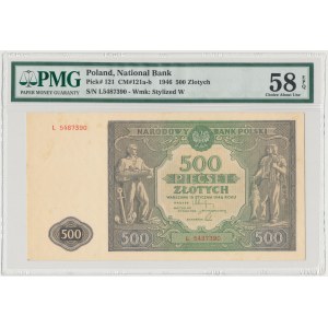 500 złotych 1946 - L - PMG 58 EPQ