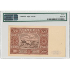 100 złotych 1947 - Ser.G - mała litera - PMG 65 EPQ