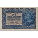 100 mkp 08.1919 - I SERJA D (Mił.27a) - PMG 66 EPQ