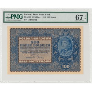 100 mkp 08.1919 - IJ SERJA R - PMG 67 EPQ