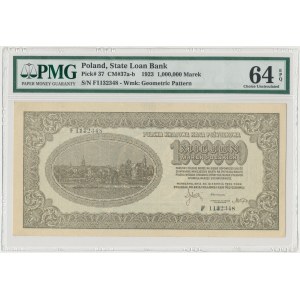 1 mln mkp 1923 - 7 cyfr - F - PMG 64 EPQ