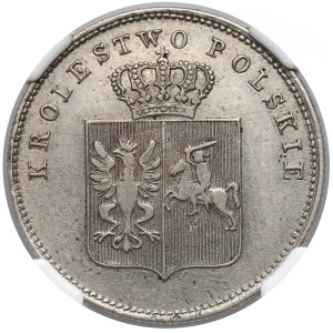 Powstanie Listopadowe, 2 złote 1831 KG - Ł bez belki - NGC AU53