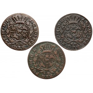 Poniatowski, Grosze 1781, 1782 i 1784, zestaw (3szt)