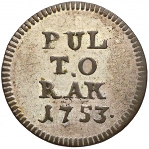 August III Sas, Półtorak Lipsk 1753 - PULTORAK - b. ładny