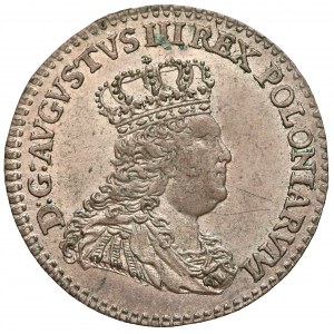 August III Sas, 1/2 szóstaka (trojak) Lipsk 1753 - 1/2 Sz - ŁADNY