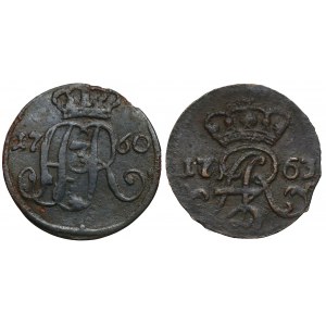August III Sas, Szelągi Toruń 1760 i Elbląg 1763 (2szt)
