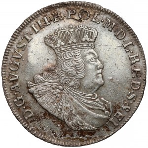 August III Sas, Złotówka (Gulden) 1763 REOE - długie gałązki