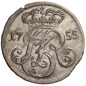August III Sas, Trojak Gdańsk 1755 - niższa korona