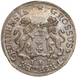 August III Sas, Trojak Gdańsk 1755 - wyższa korona